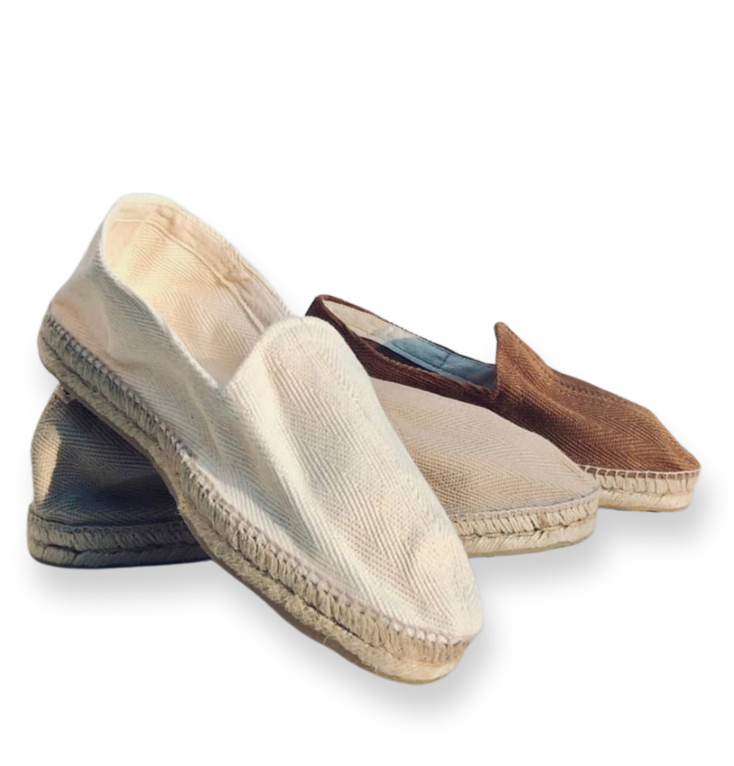 Alpargatas slingback con cuña de La Canasta en beige con suelas de yute - Sandalias de verano españolas